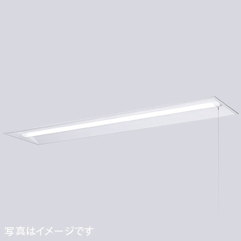 ELE45202DNPPN9 LEDioc LEDベースライト (LEDユニット一体形) 40W形埋込下面開放形 ＜22mm幅＞ Hf32形定格出力形相当 5200Lmタイプ 2灯用相当 (プルスイッチ付) 1セット 岩崎電気 【通販モノタロウ】