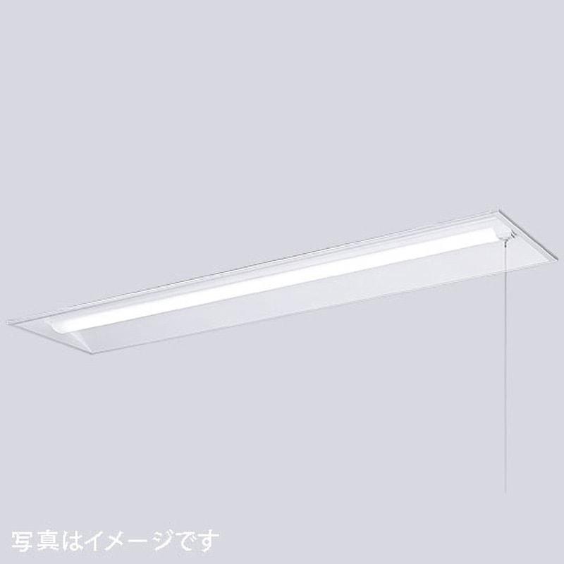 ELE46903CNPPN9 LEDioc LEDベースライト (LEDユニット一体形) 40W形埋込下面開放形 ＜30mm幅＞ Hf32形高出力形相当 6900Lmタイプ 2灯用相当 (プルスイッチ付) 1セット 岩崎電気 【通販モノタロウ】