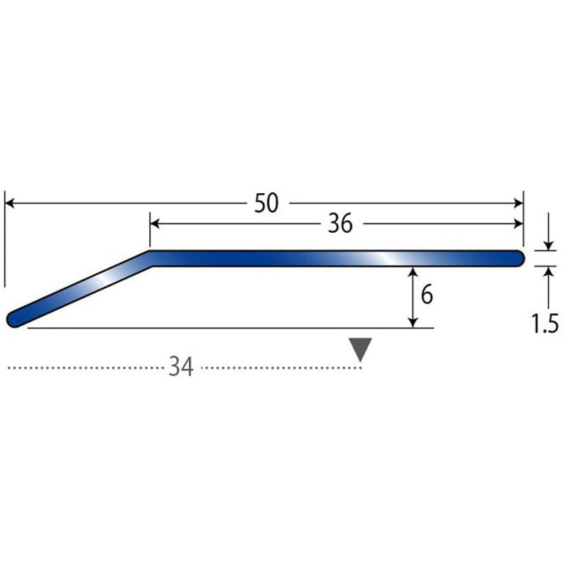20-103 穴有 床金物 押え金物 ステンレス製への字押え アシスト 幅50mm