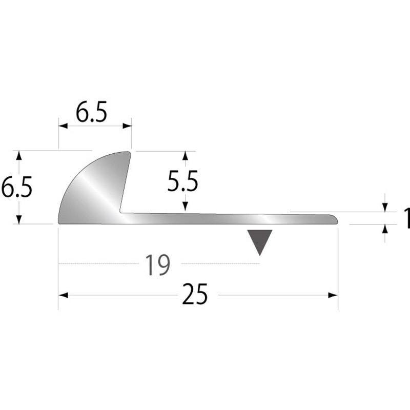 20-414LS(出隅) 床金物 見切り金物 アルミ製パスタラインコーナー