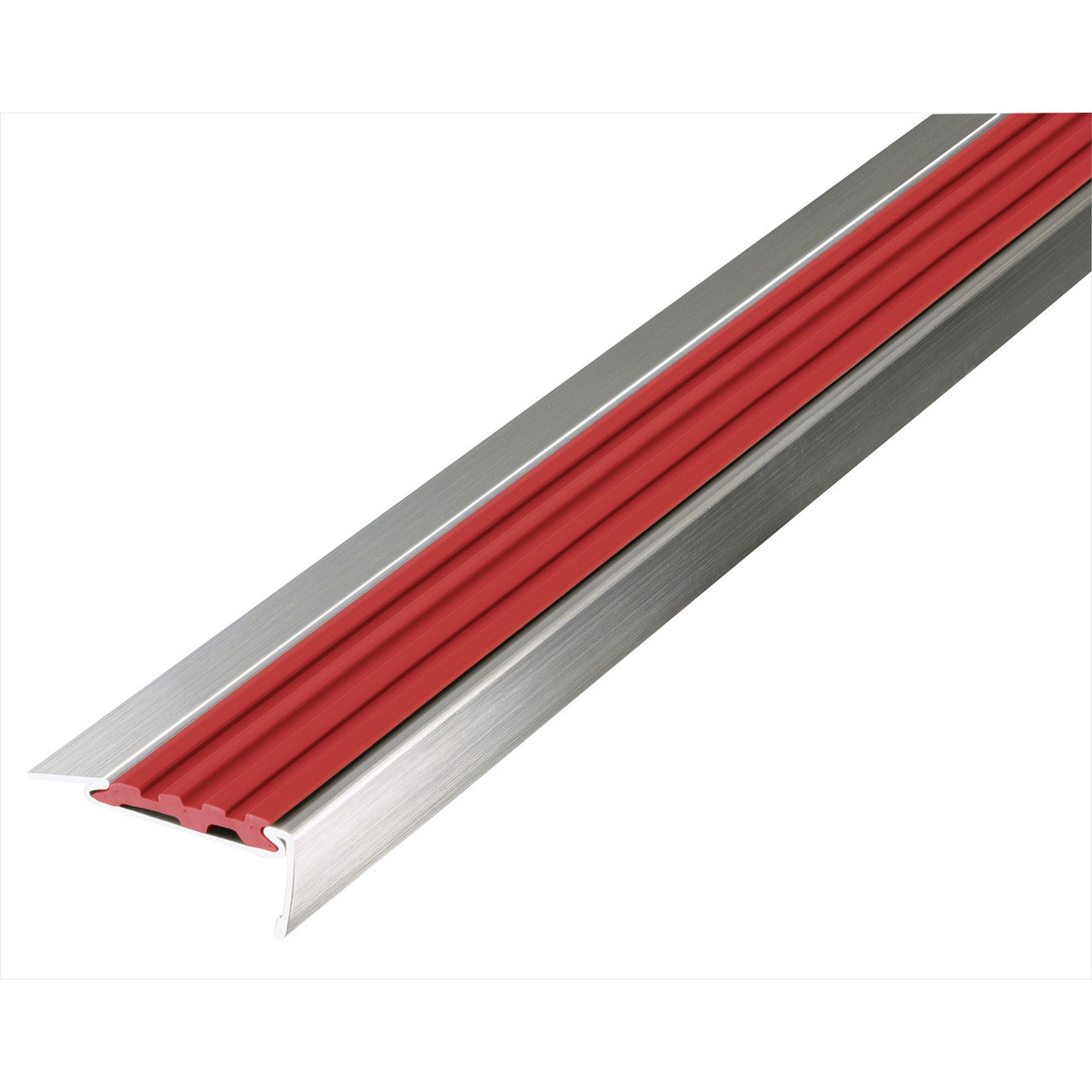 12-144S(D) アシステップ 階段滑り止め ステンレス製ノンスリップ タイヤ付 後付け用 塩ビタイル・長尺シート用 1本(2m) アシスト 【通販モノタロウ】