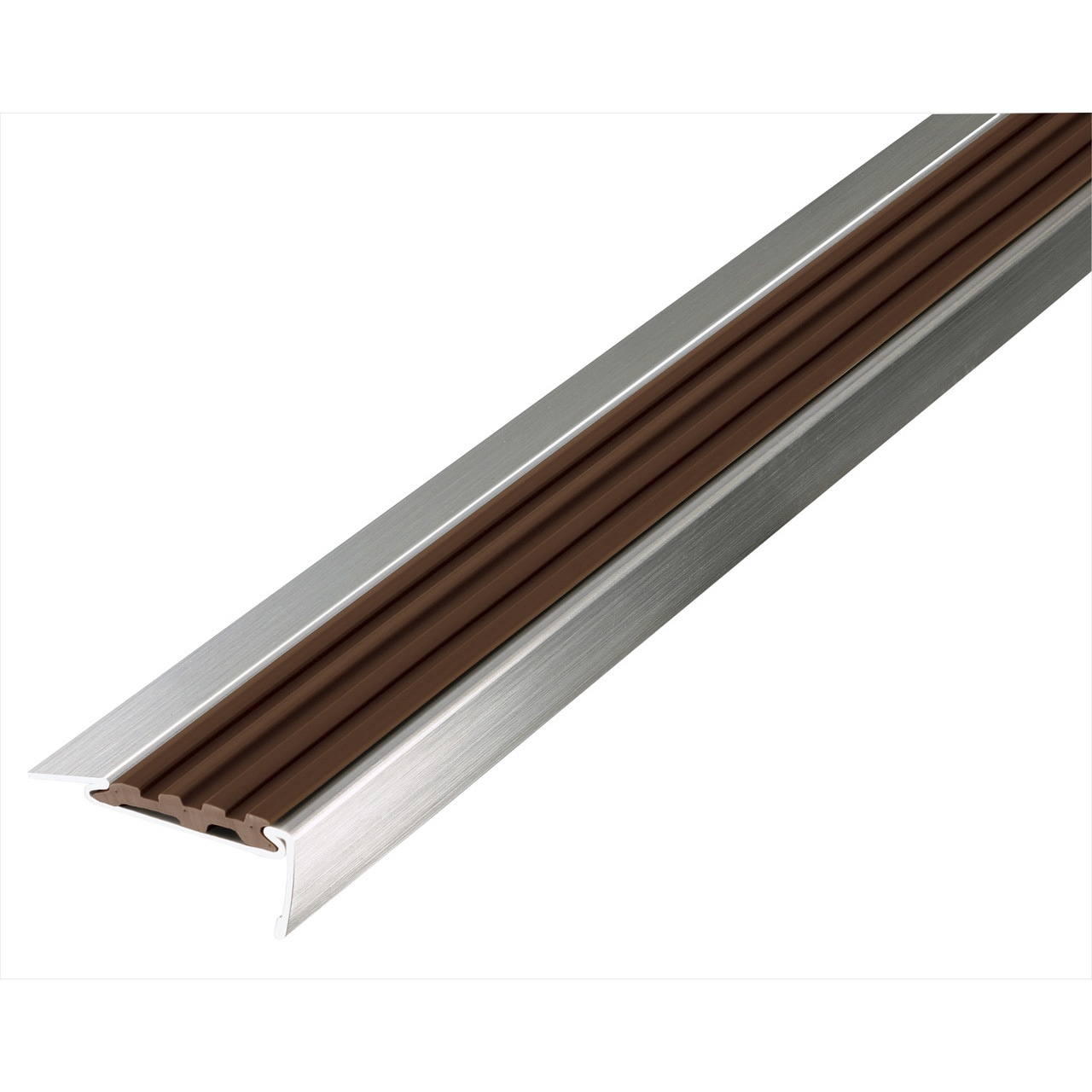 12-144S(D) アシステップ 階段滑り止め ステンレス製ノンスリップ タイヤ付 後付け用 塩ビタイル・長尺シート用 1本(2m) アシスト 【通販モノタロウ】