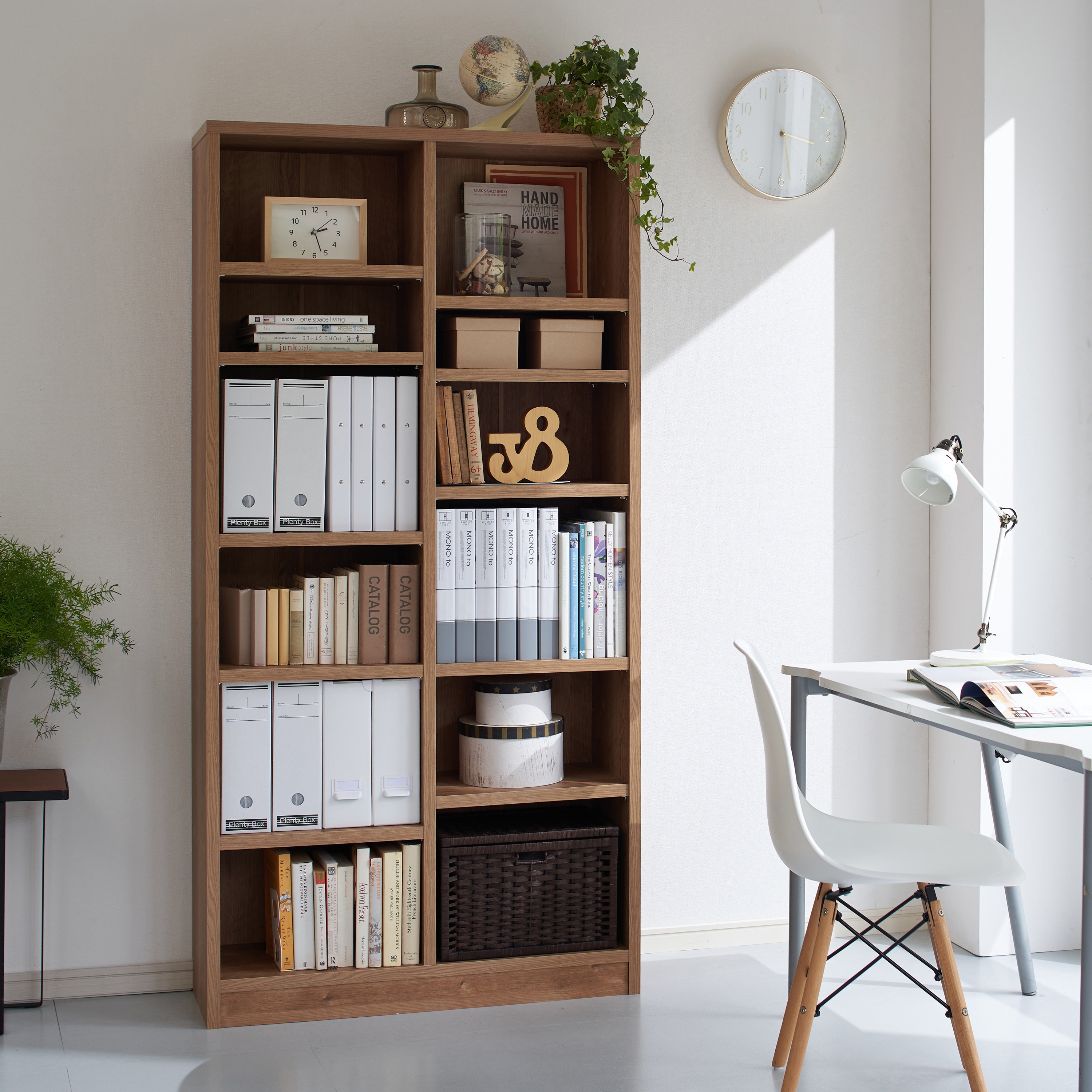 無印良品 MUJI タモ材 木製収納 本棚 書棚 7段 ブックシェルフ 収納