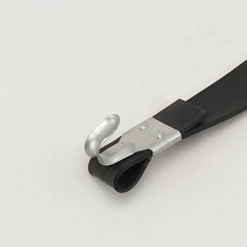 HR‐962 ホロ用ゴムバンド 平 フック付き 三友 幅17mm長さ0.6m 1袋(2本