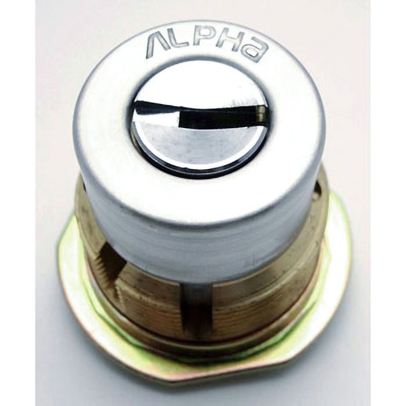 9KH50‐05153 玄関の取替用シリンダー FBロック アルファ シルバー色 適合扉厚28～51mm
