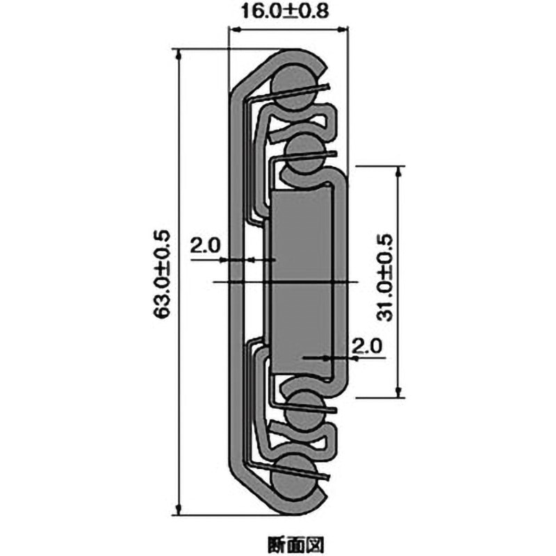 5800-30 スライドレール(重荷重) 高千穂交易 3段 レール長さ762mm