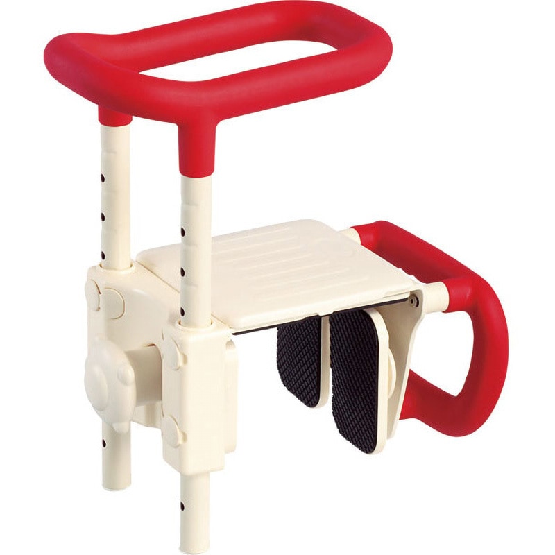 536-610 安寿 高さ調節付浴槽手すり Aron(アロン化成) レッド色 536