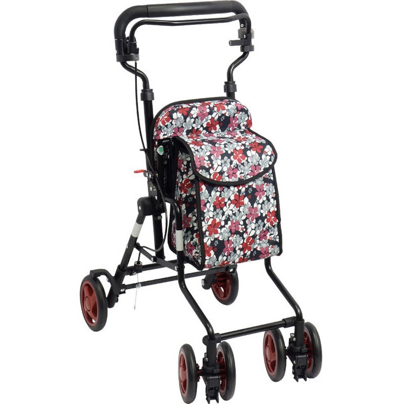 シンフォニー SP 花柄BK 美品島製作所 シンフォニーSP花柄BK 歩行器 シルバーカー