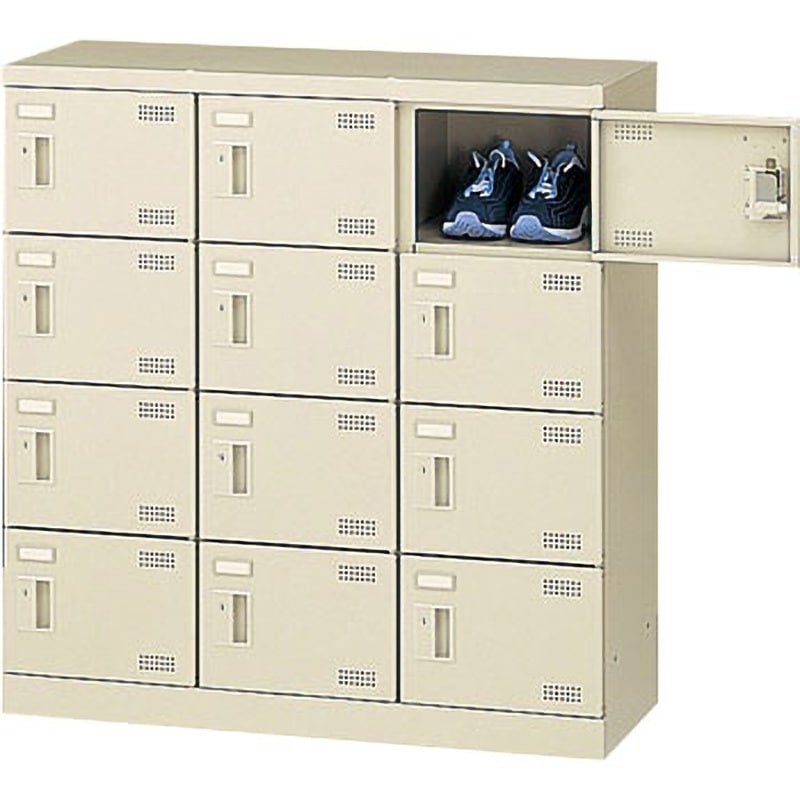 SLB-M12-S2 SLBシューズボックス シリンダー錠付 生興 12人用ミニ(3列4段)タイプ   SLB-M12-S2 33,137円