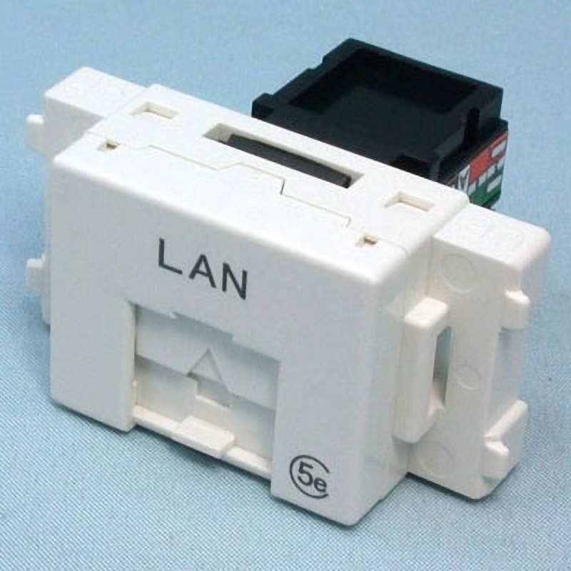 LWU-110-5e(PW) 埋込型LANコンセント(110方式) 八光電機製作所 極数8極8心 規格CAT5e