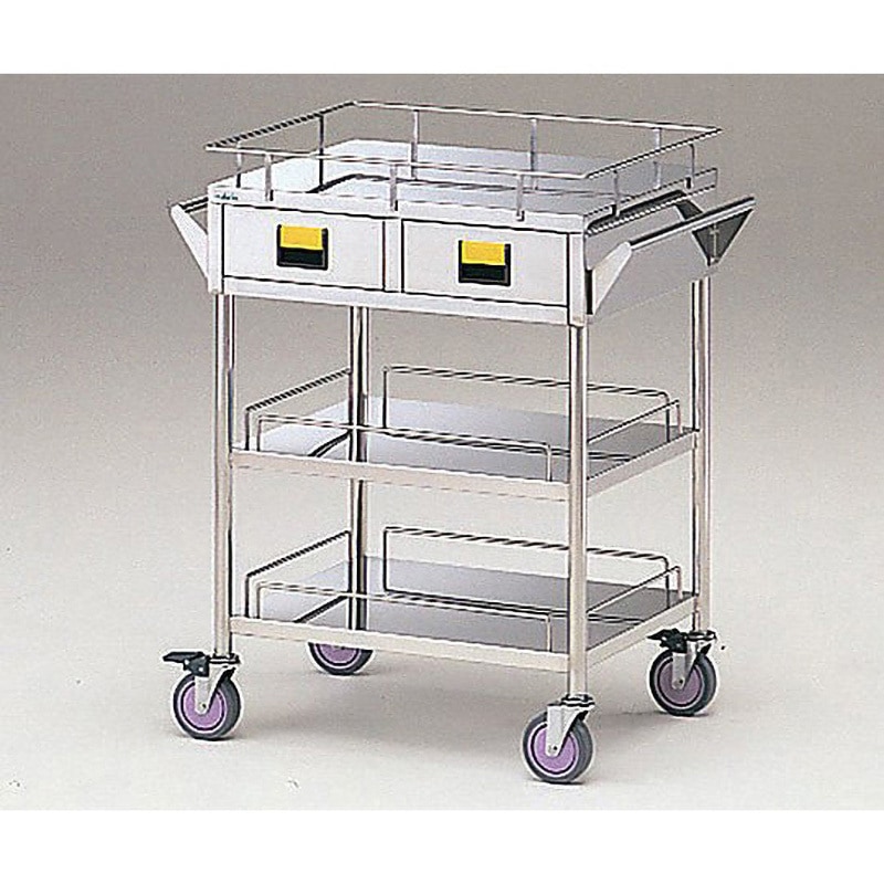 K3S-Y カラフルカート ナビス(アズワン) 3段-黄 パイプ径25mm  K3S-Y