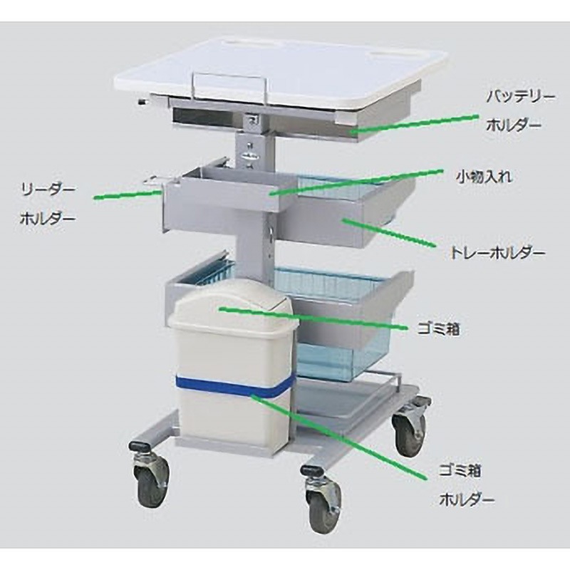 リーダーホルダー ナースカート(AQUA/アクア)用 リーダーホルダー ナビス(アズワン) サイズ82×70×90mm