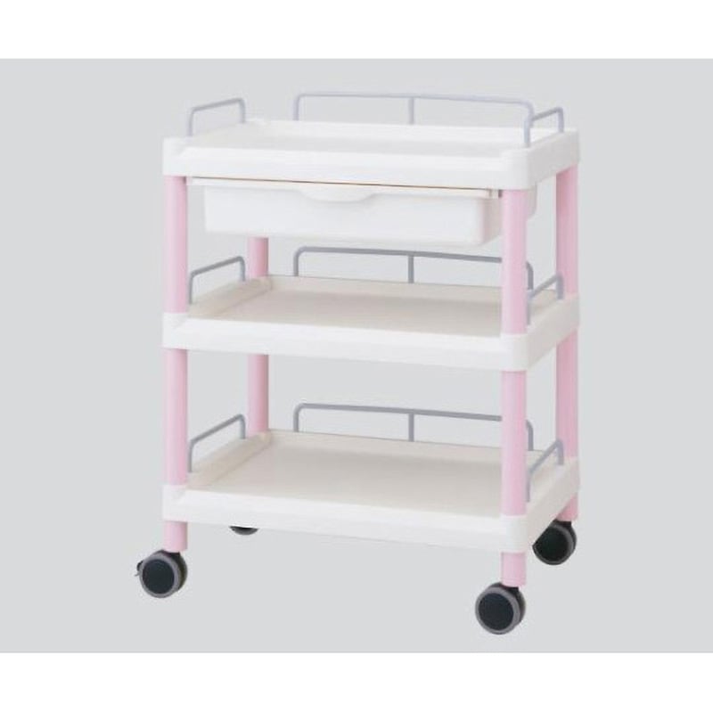 ME21FH モバイルイージーカート(ガード枠付き) ナビス(アズワン) 組み立て式 3段   ME21FH