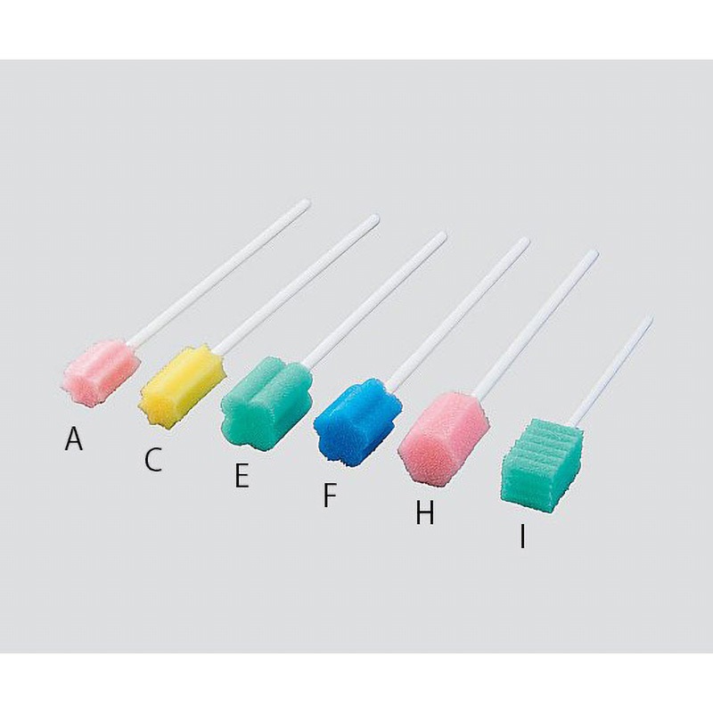 I(ケース売り) プロシェア口腔ケアスポンジ(プラ軸) プロシェア(ナビス/アズワン) 約Φ15×150mmサイズ 1ケース(5箱)