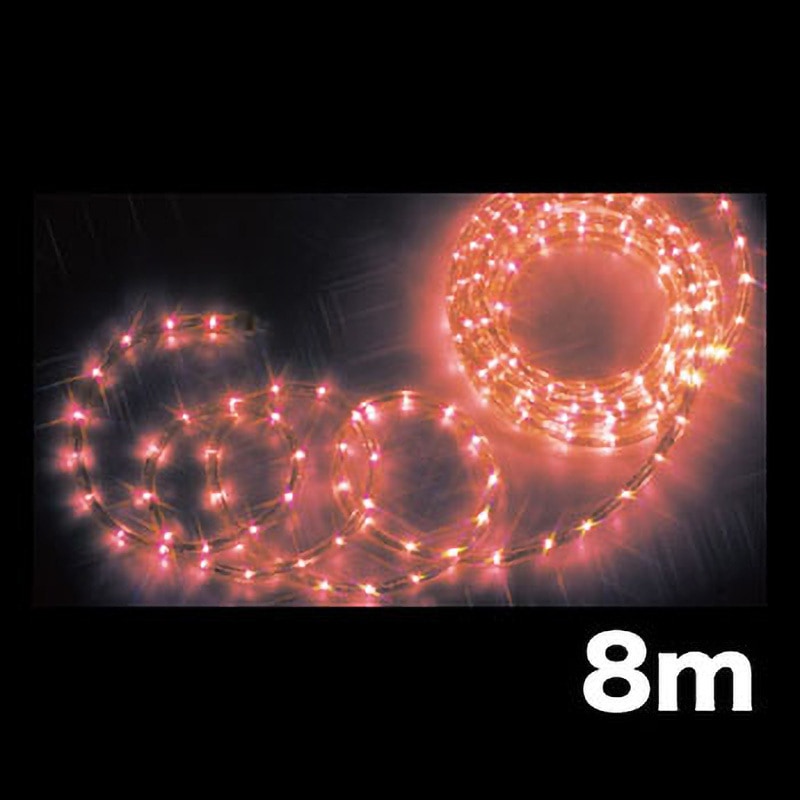 PR-E340-08RR LEDソフトネオン(40mmピッチ・スタンダードタイプ) DENSAN(デンサン/ジェフコム) 交互点滅・全点灯 長さ8m  PR-E340-08RR