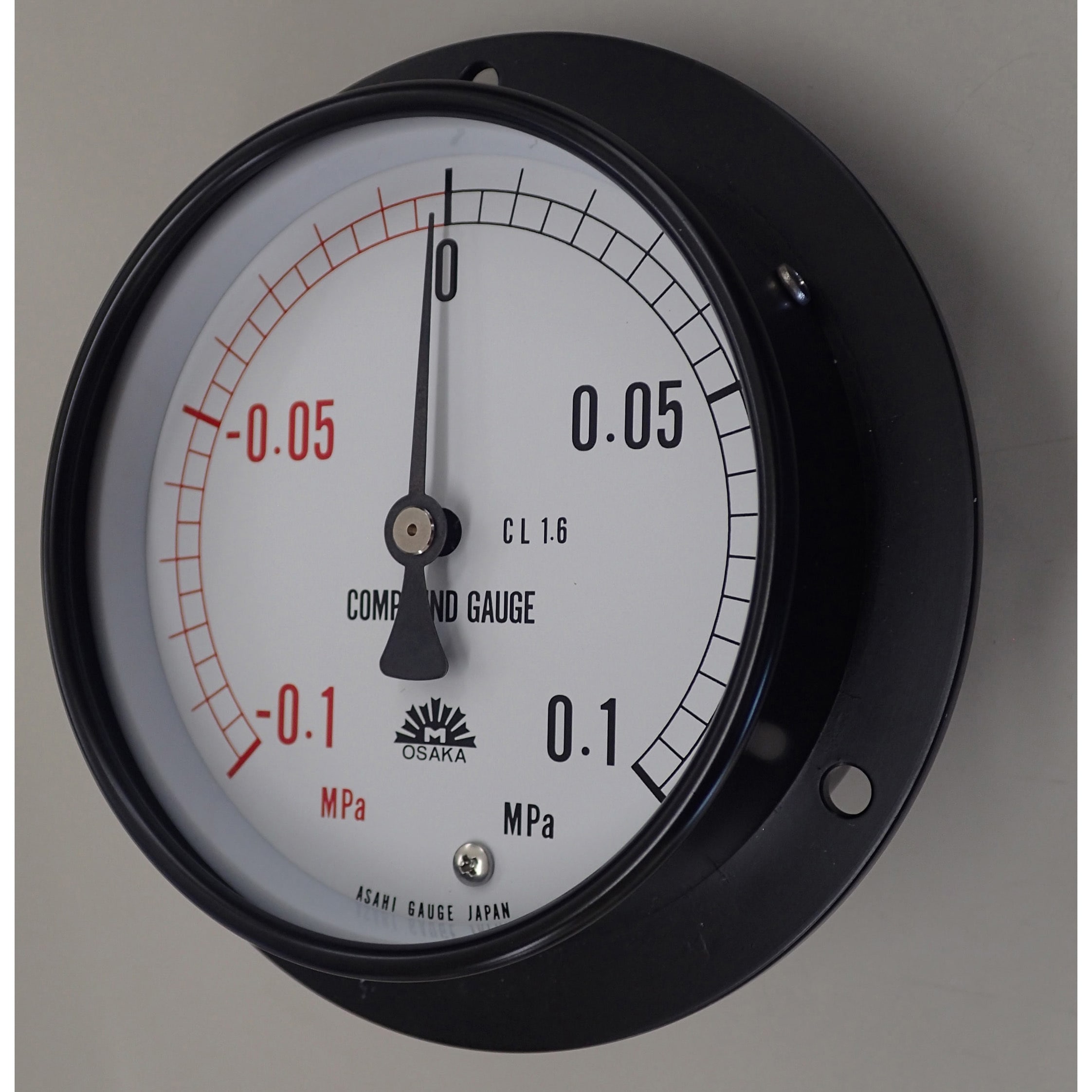 D形　旭計器　ブルドン管連成計　101-D750X0.25/-0.1MPA-　圧力範囲（MPA）：-0.1～0.25　1個