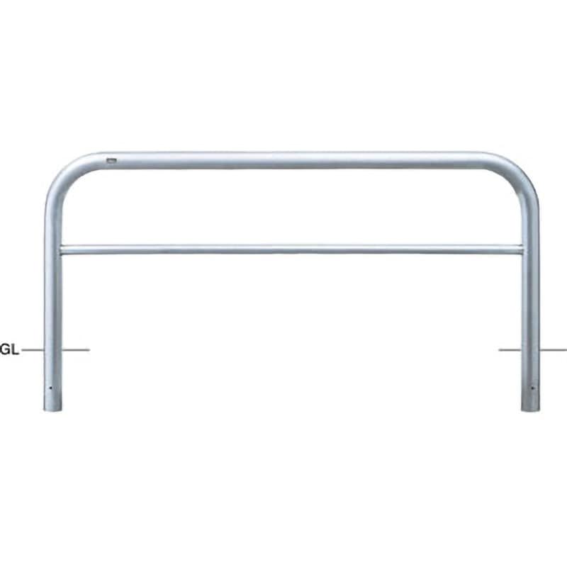 アーチAH-8 車止め ステンレス製 横桟付仕様 固定式