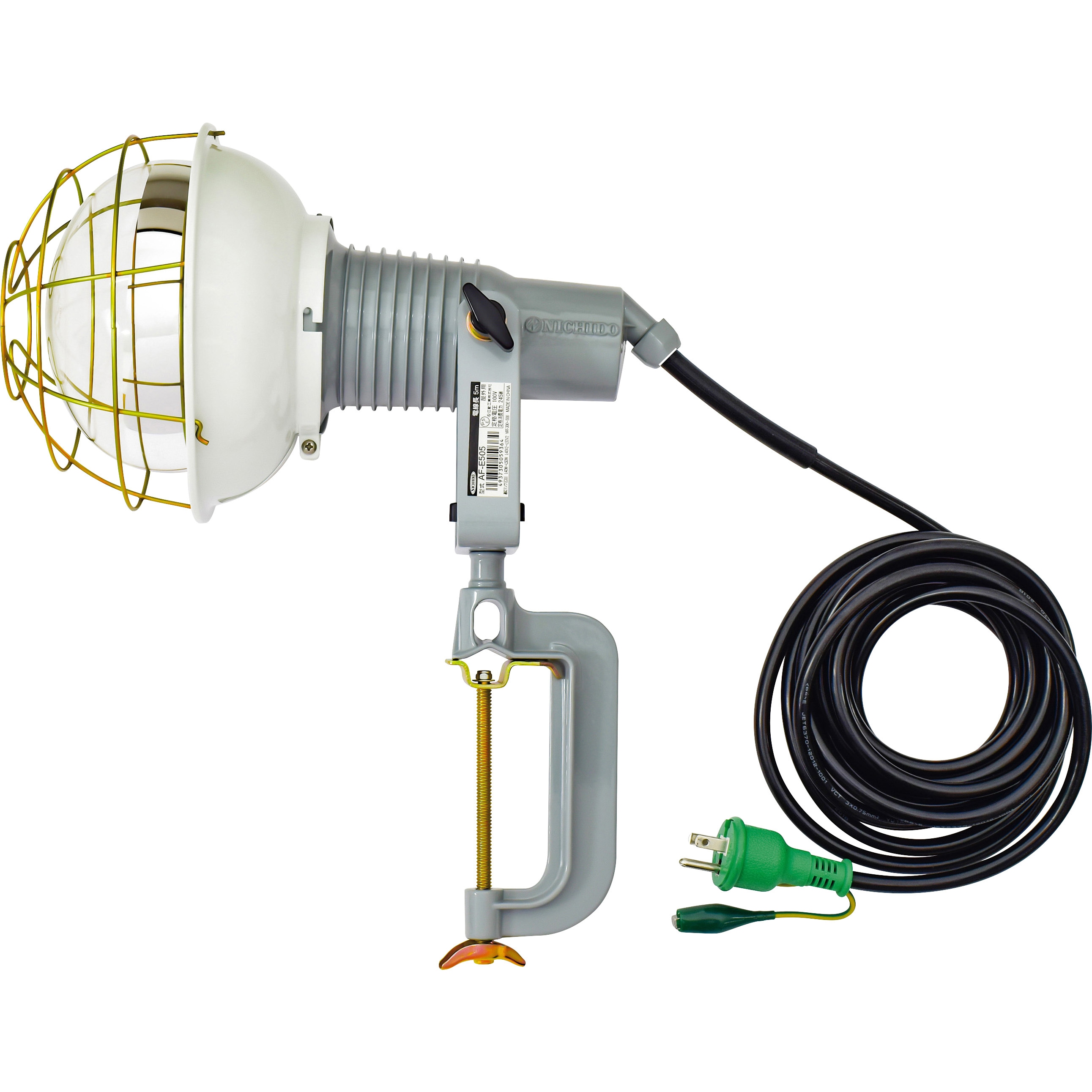 AF-E505PN 100V レフ球投光器 100V 500W アース付 2PNCT電線 日動工業 電線長さ5m