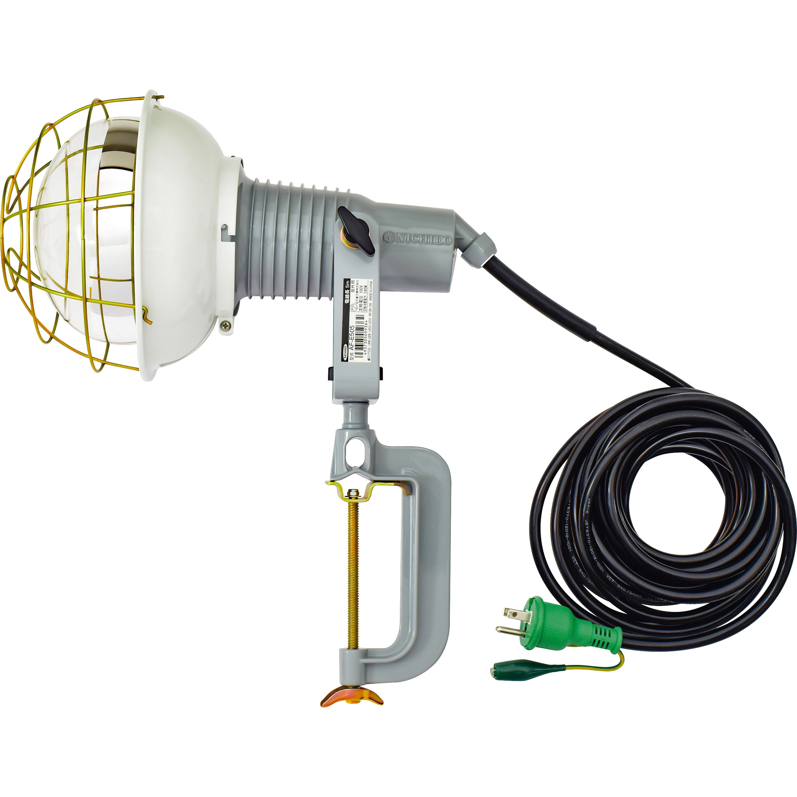 AF-E510PN 100V レフ球投光器 100V 500W アース付 2PNCT電線 日動工業 電線長さ10m