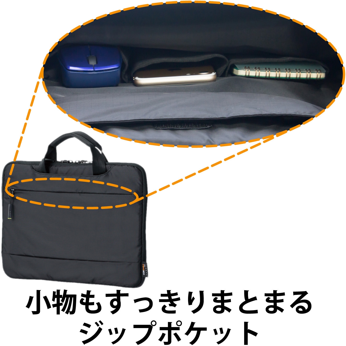 BM-IBLW13BK パソコンケース インナーバック CORDURA 軽量 収納できる