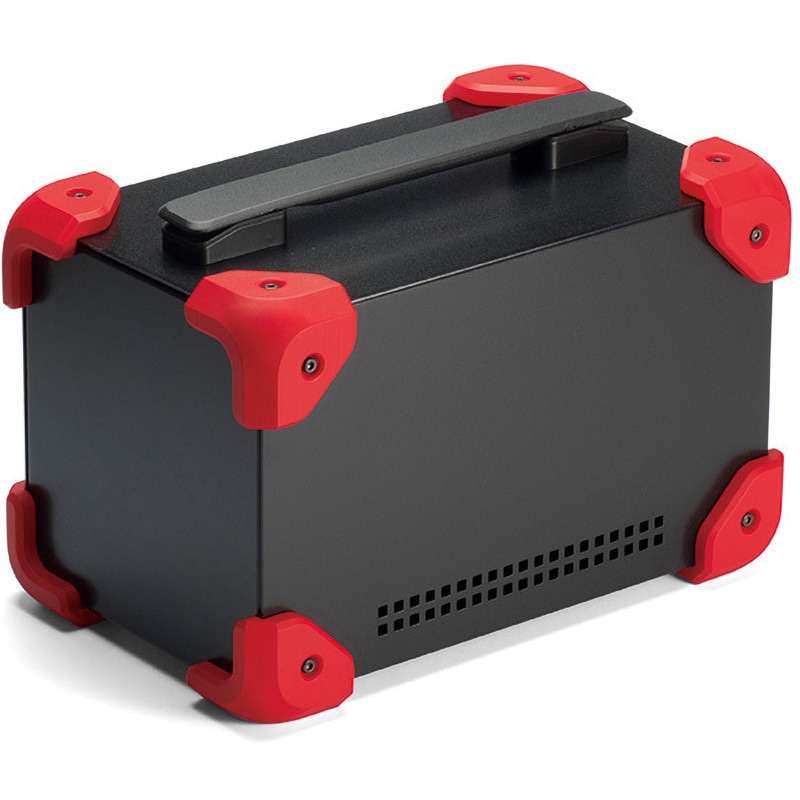 MCG14-14-23BR コーナーガード付ケース MCGシリーズ タカチ電機工業 ブラック/レッド色   MCG14-14-23BR