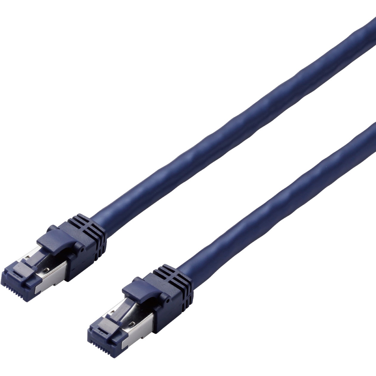 LD-OCTT/BM100 LANケーブル cat8 より線 爪折れ防止 保護カバー付き LD-OCTT エレコム RoHS指令(10物質対応)対応 コネクタあり ストレート結線式 10m  1本