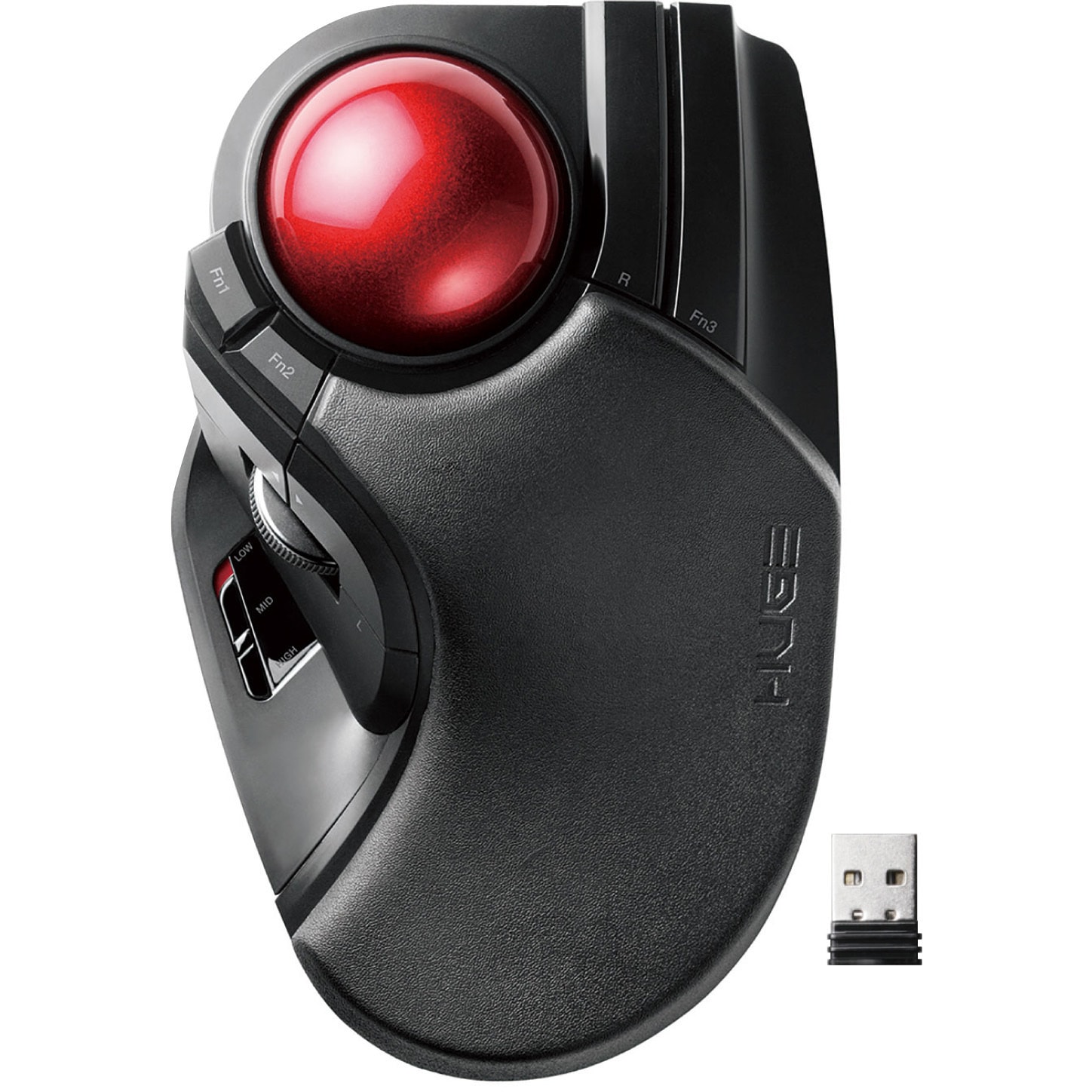 M-HT1DRBK トラックボールマウス ワイヤレス 無線 USB 8ボタン 人差し指 大型ボール 直径52mm パームレスト搭載 チルト機能 1個 エレコム 【通販モノタロウ】 7,998円