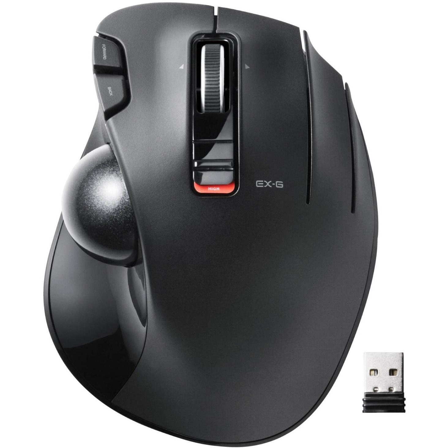 M-XT3DRBK トラックボールマウス ワイヤレス 無線 USB 6ボタン 親指