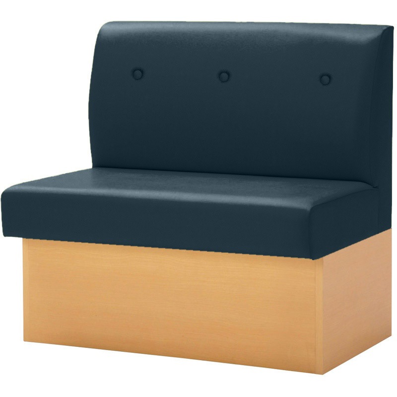 PD・SK-001・NB・S9・V・NV_AL-06X ボックスベンチ 幅900mm 木目ナチュラル色 ビニールレザー オリバー 高さ865mm