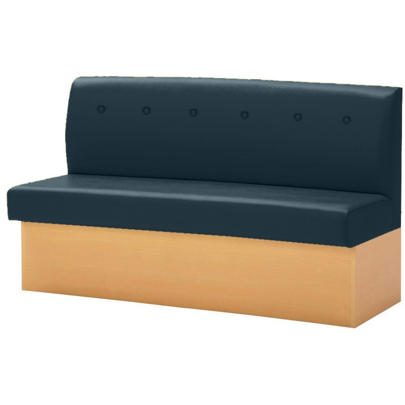 PD・SK-001・NB・S18・V・NV_AL-06X ボックスベンチ 幅1800mm 木目ナチュラル色 ビニールレザー オリバー 高さ865mm