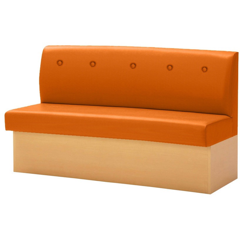 PD・SK-001・NB・S15・F・OR_BF-02L ボックスベンチ 幅1500mm 木目ナチュラル色 ファブリック オリバー 高さ865mm