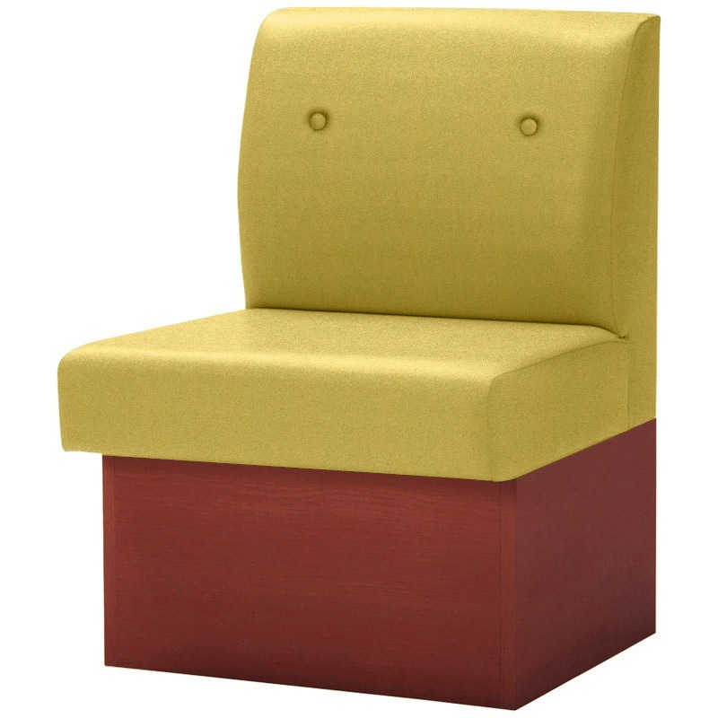 PD・SK-001・MB・S6・V・YE_AL-06Q ボックスベンチ 幅600mm 木目ブラウン色 ビニールレザー オリバー 高さ865mm