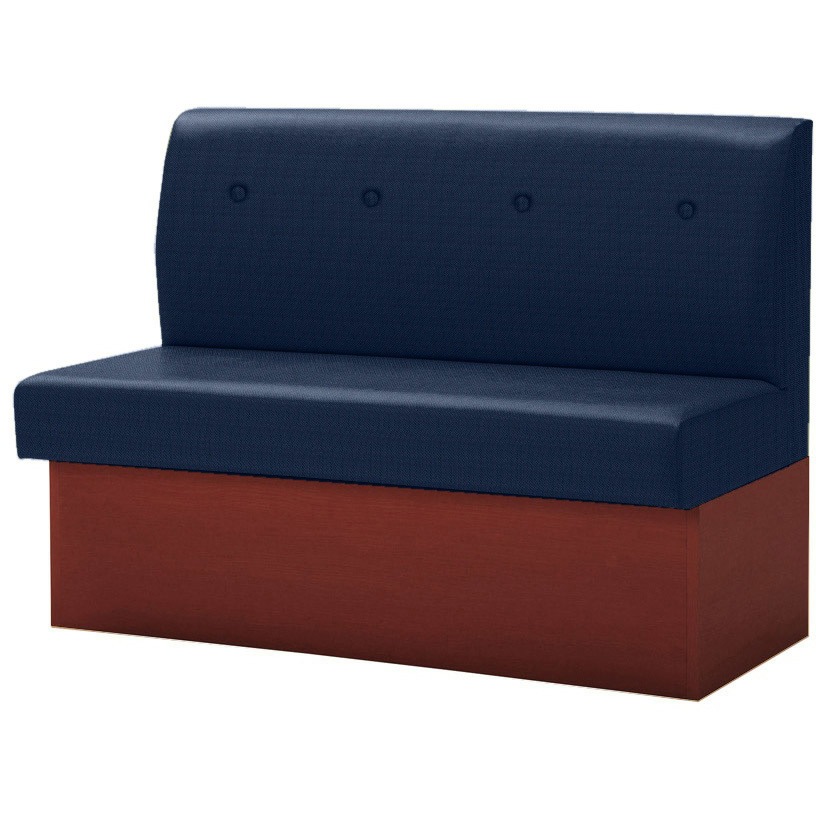 PD・SK-001・MB・S15・F・NV_BF-02V ボックスベンチ 幅1500mm 木目ブラウン色 ファブリック オリバー 高さ865mm