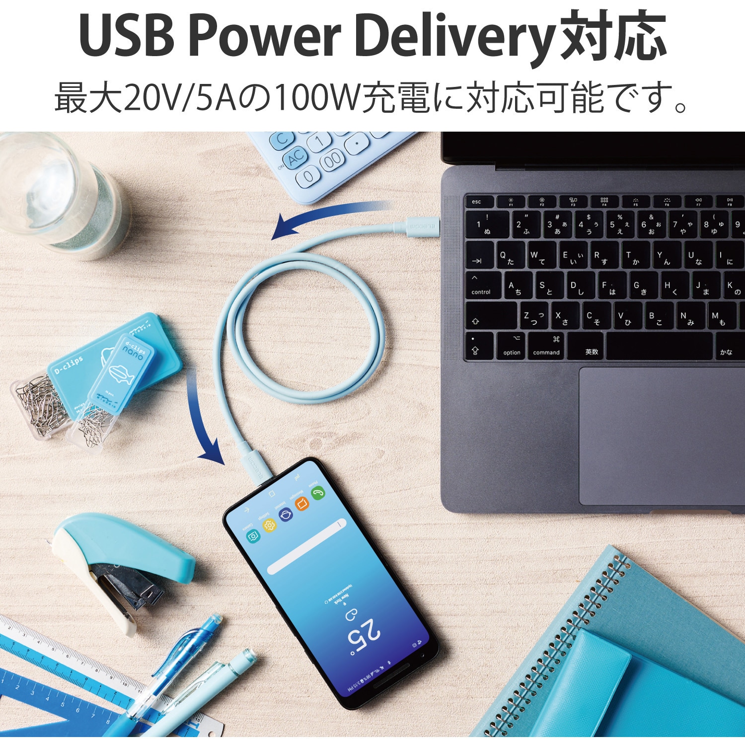 USB4-APCC5P08GN USBケーブル C-C Type-Cケーブル USB4 80cm