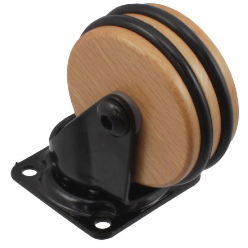 26293 木製キャスター ハイロジック 木材車輪 単輪 プレート