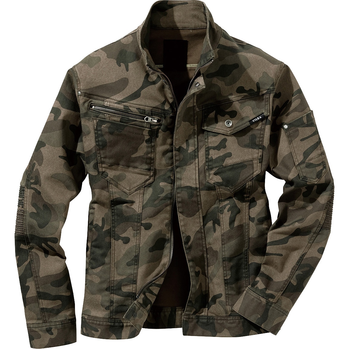 1803 VILEA 蛇腹ジャケット 村上被服 ミリタリー色 6L着丈70cm