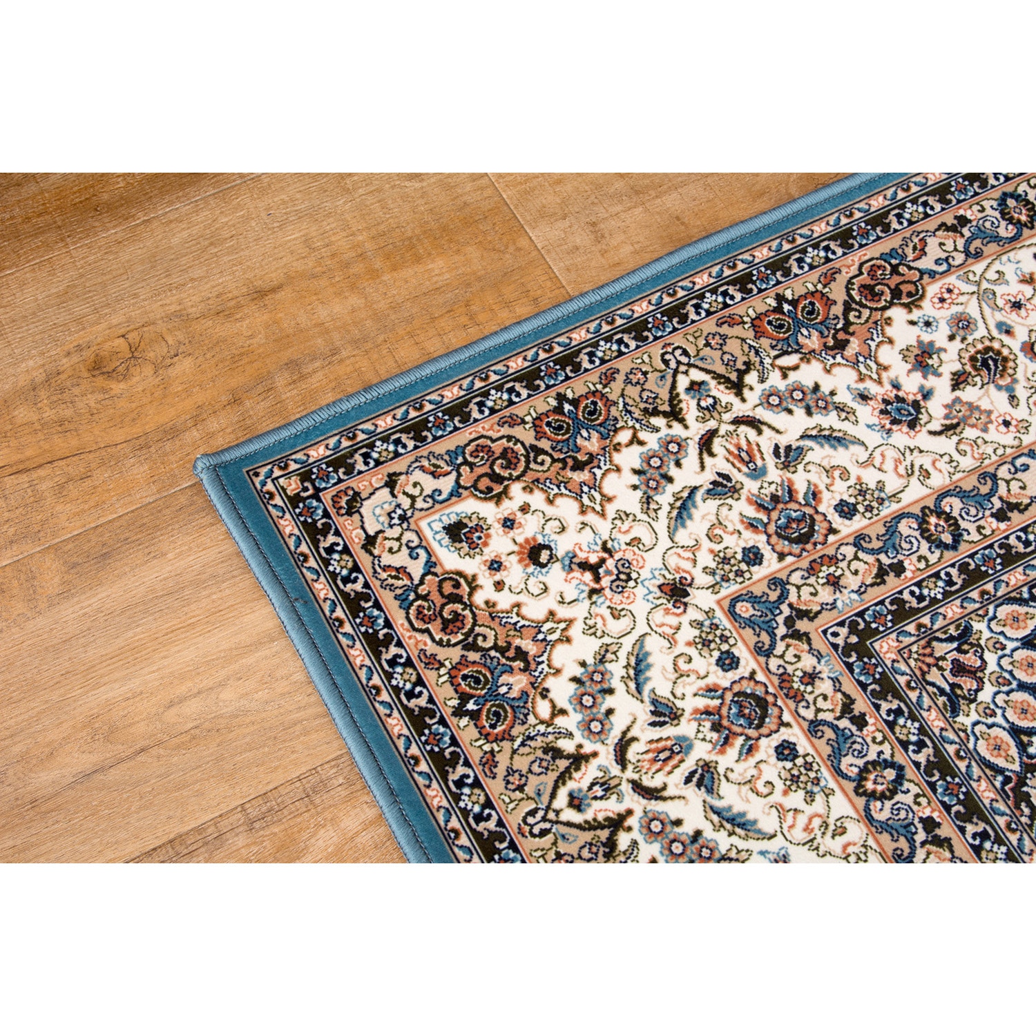 萩原 撥水機能付き 高級絨毯風の転写プリントラグ 240613940