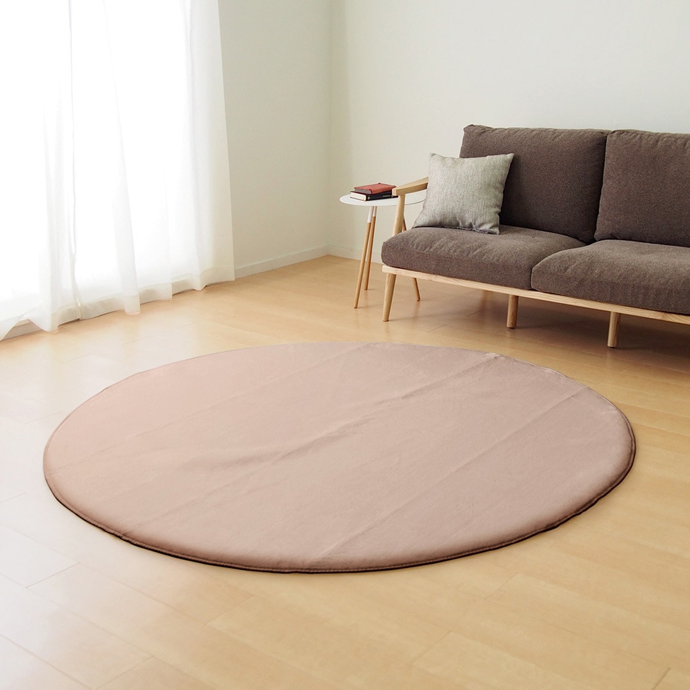 240620671 撥水付き低反発ラグ メレンゲタッチ 萩原 滑り止め効果あり ピンク色
