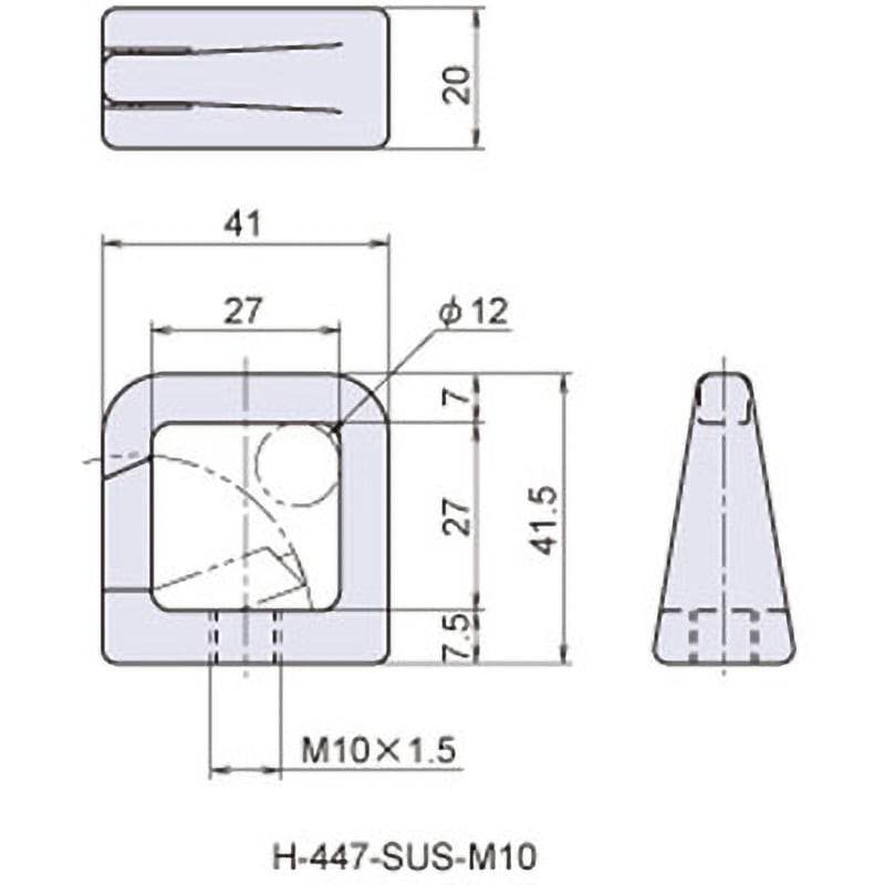 H-447-SUS-M10 ステンレスD型フックナット ジョー・プリンス竹下 H-447-SUS-M10 ステンレスD型フックナット ジョー・プリンス竹下