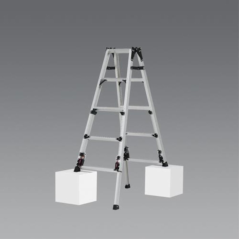 EA903PA-11A 0.94-1.25m はしご兼用脚立(伸縮脚) エスコ 踏ざん踏面幅55mm  EA903PA-11A