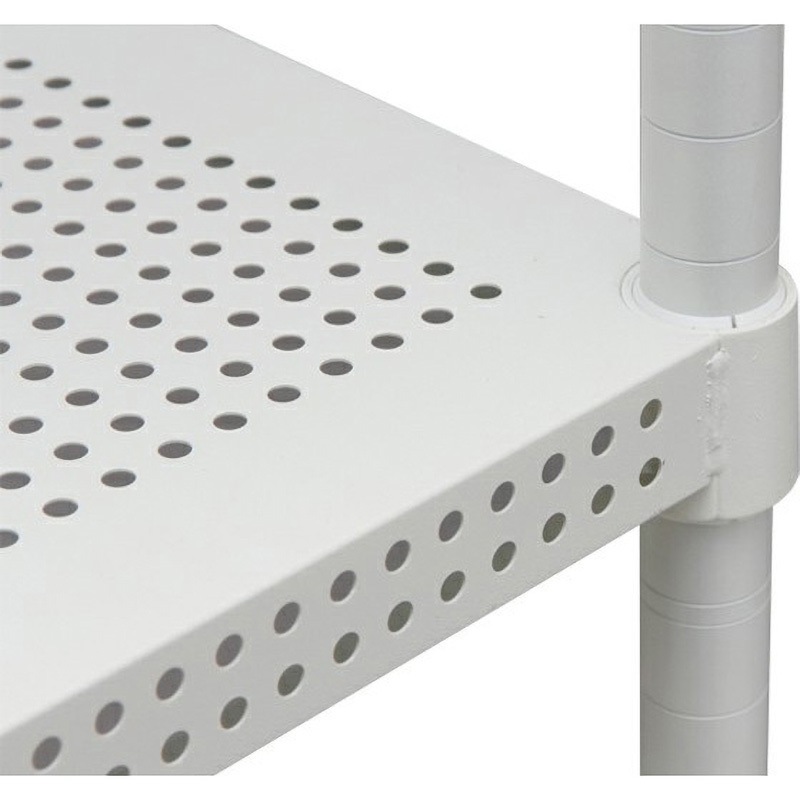 EA976AL-101 910x460x1785mm  カラーパンチングラック(ホワイト) エスコ スチール 耐荷重50kg/段