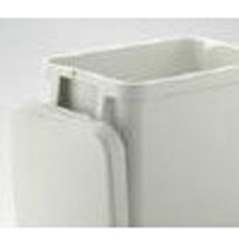 EA995A-97 70.0L ダストボックス(排水栓・キャスター付/グレー) エスコ 本体+フタ かぶせ式