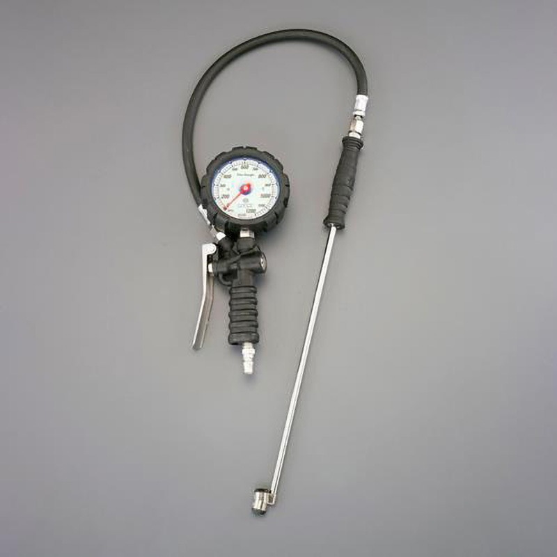 EA123CH-16 120-1200kPa タイヤゲージ&チャック(ISOホイール用) 1個 エスコ 【通販モノタロウ】