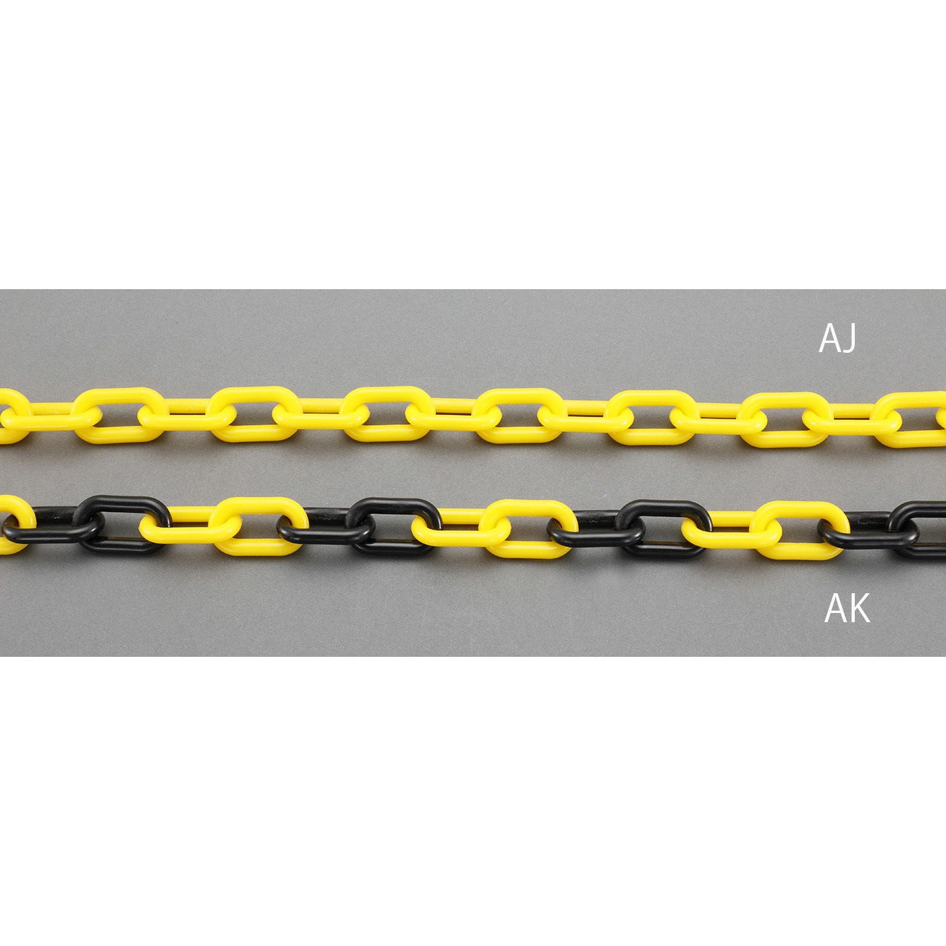 EA980AJ-64 6.0mmx50m プラスチックチェーン/耐候型(黄) エスコ ケース入