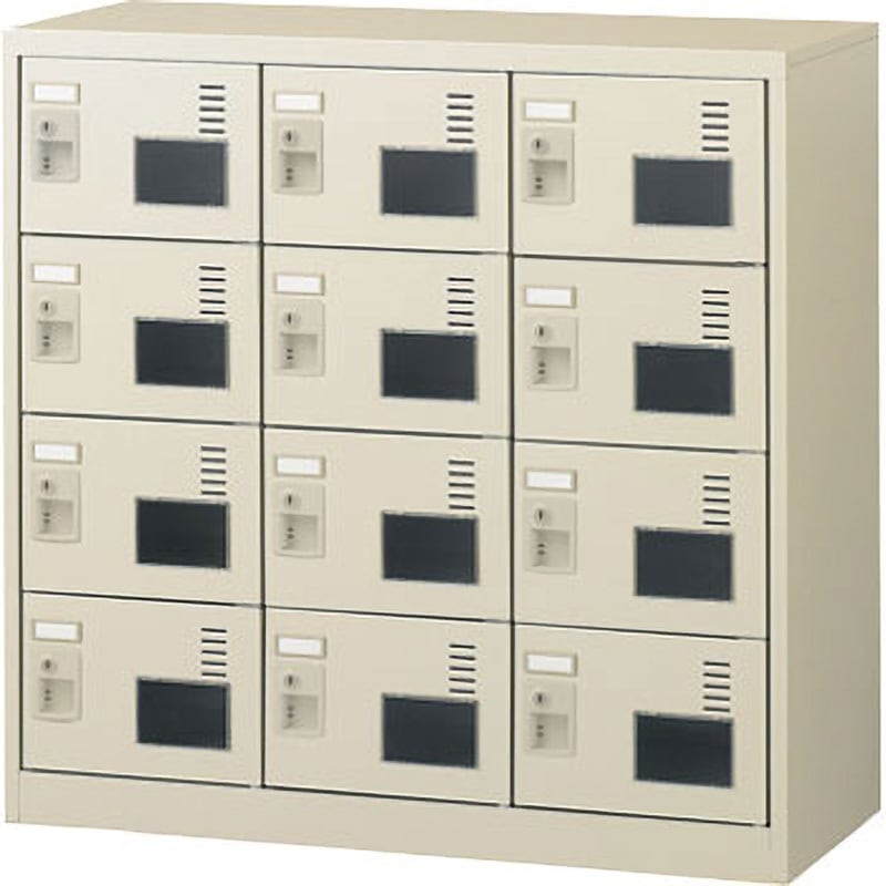 生興 SLCシューズボックス SLC-M12W-S2 3列4段12人用 錠付 アクリル窓付タイプ SLC-12T-K2 生興 12人用SLCシューズボックス 鍵無し扉付 3列4段 網棚付