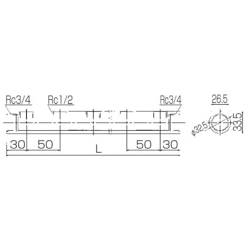 福袋 オンライン 822501-6P ヘッダ 822501-6P 長さ310mm タイプ6P 前澤給装工業 Fittings