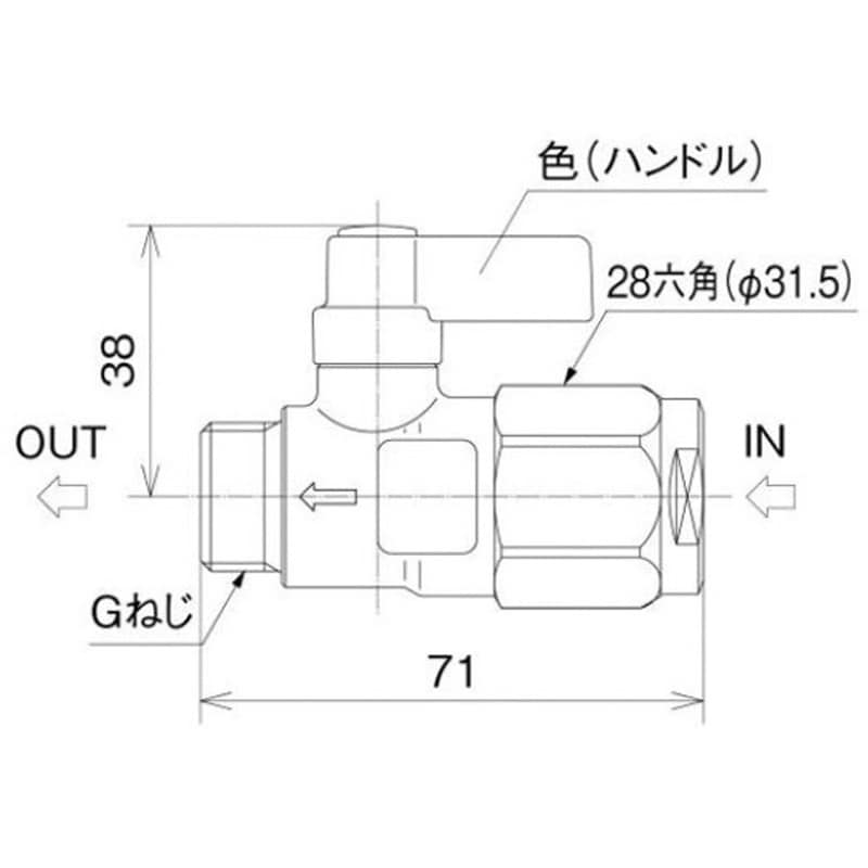 WB27-1313MC-S-1 WB27型 流量調整ボールバルブ 平行おねじ 1個 オンダ製作所 【通販モノタロウ】