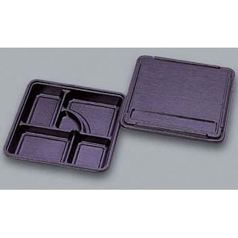0578770 弁当容器KP 蓋付 福助工業 黒色 1袋(20枚) 【通販モノタロウ】