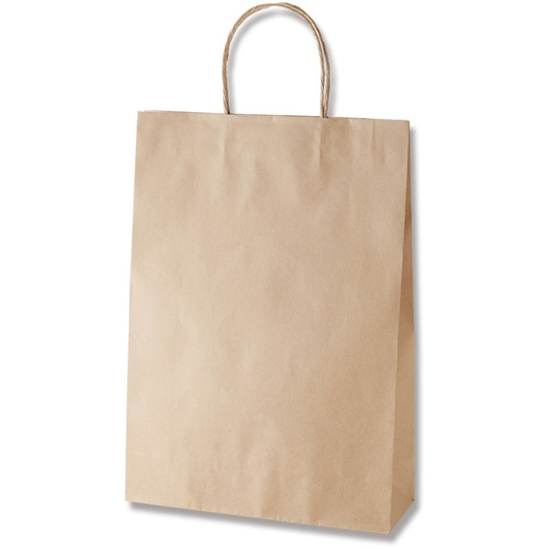 2才 手提げ紙袋 スムースバッグ HEIKO 未晒無地柄 幅320mmマチ115mm高