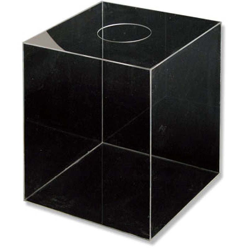 30862CLR アクリル抽選箱 友屋 サイズW250×D250×H300mm 1個 30862CLR